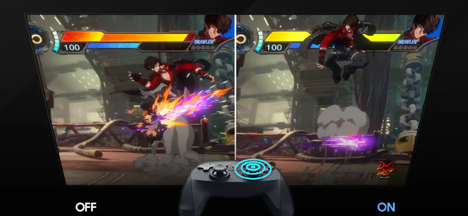 Gaming screen showing Lag ON